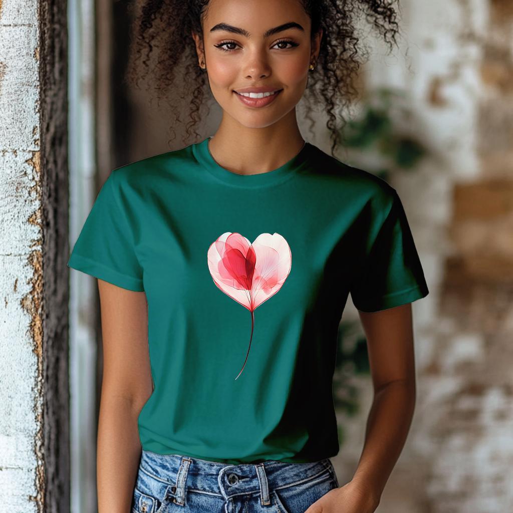 Camiseta Majica sa štampanim printom Cam 874, Ženska, Bambus