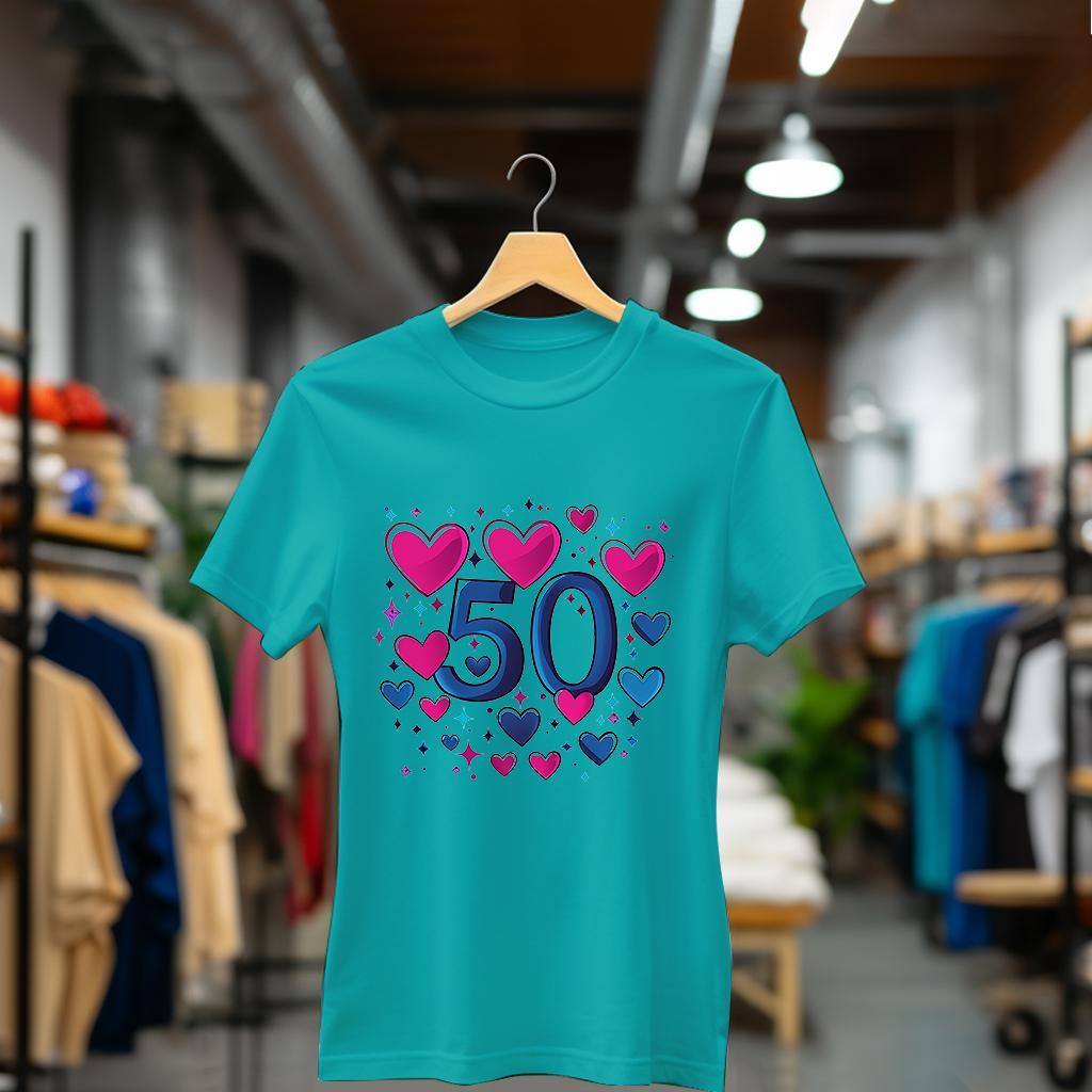 Camiseta Majica sa štampanim printom Cam 905, Ženska, Tirkizna