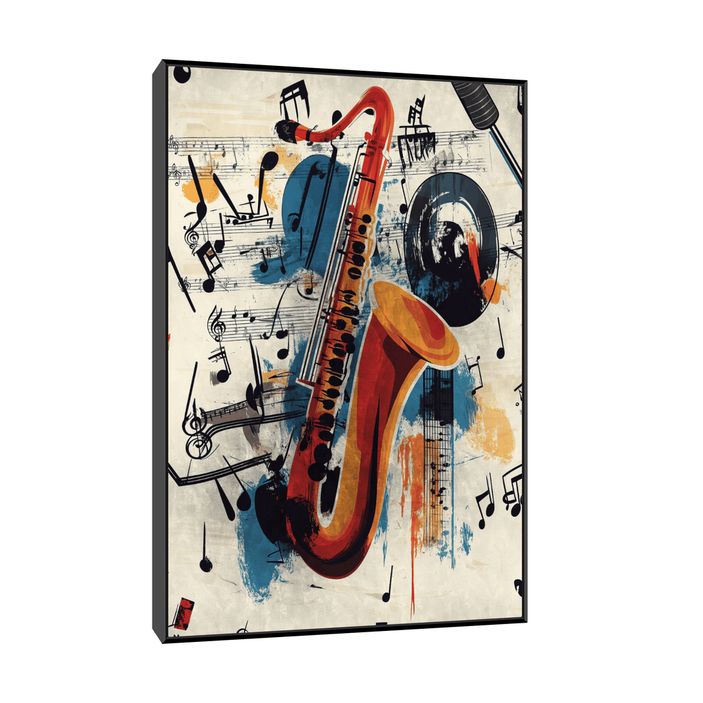 Canvas Slika na platnu Ritam, 80x120cm, Sa ramom, Crni