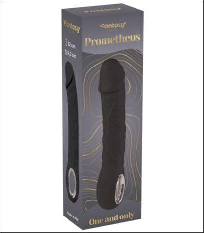 Fantasy Toys Silikonski vibrator Prometheus, 22cm, Crni