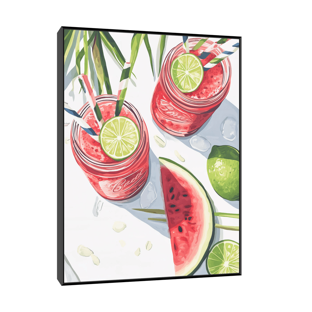 Canvas Slika na platnu Leto, Sa ramom, 90 x 120  cm, Crni