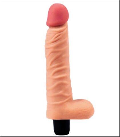 Fantasy Toys Vibrator sa testisima The Real Deal, 21cm, Boja kože