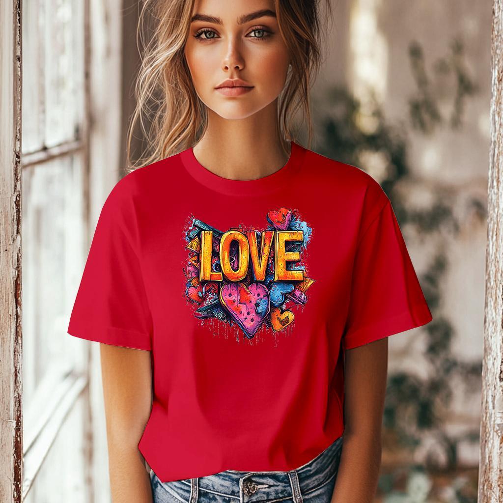 Camiseta Majica sa štampanim printom Cam 870, Ženska, Crvena