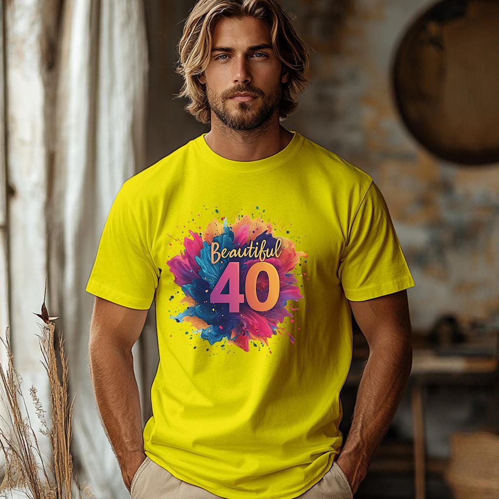 Camiseta Majica sa štampanim printom Cam 901, Muška, Žuta