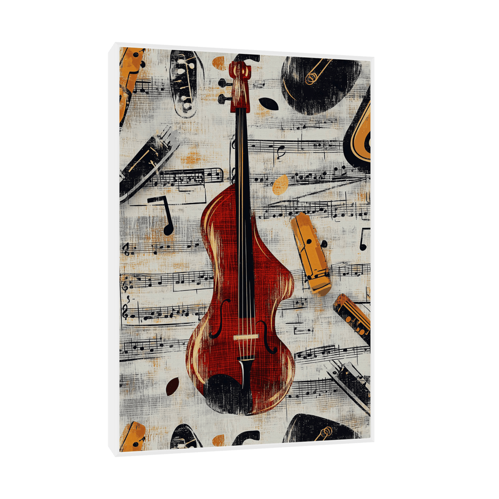 Canvas Slika na platnu Muzički instrument, 40x60cm, Sa ramom, Beli