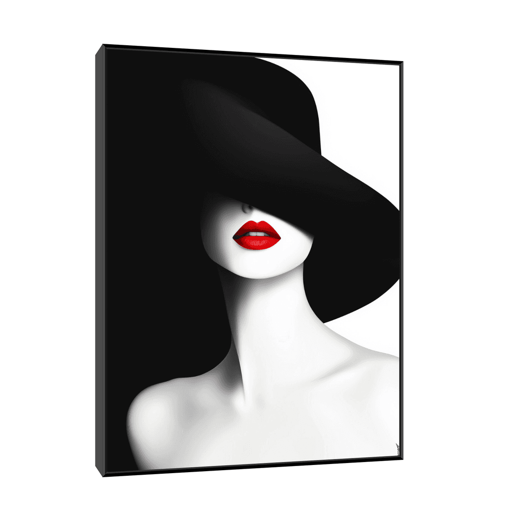 Canvas Slika na platnu Crveni karmin 75x100cm, Sa ramom, Crni