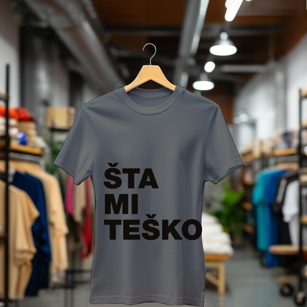 Camiseta Majica sa štampanim printom Cam 897, Ženska, Tamnosiva
