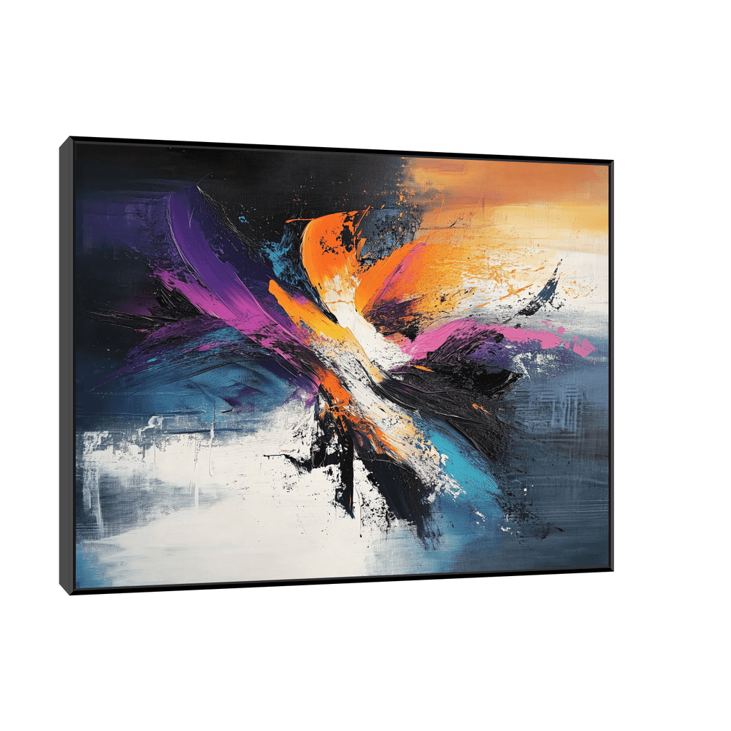 Canvas Slika na platnu Harmonija i kontrast, Sa ramom, 100 x 75 cm, Crni