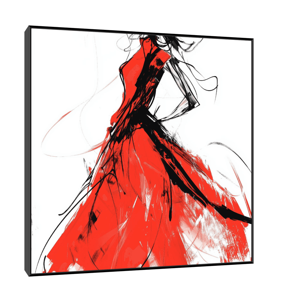 Canvas Slika na platnu In vogue, 30x30cm, Sa ramom, Crni