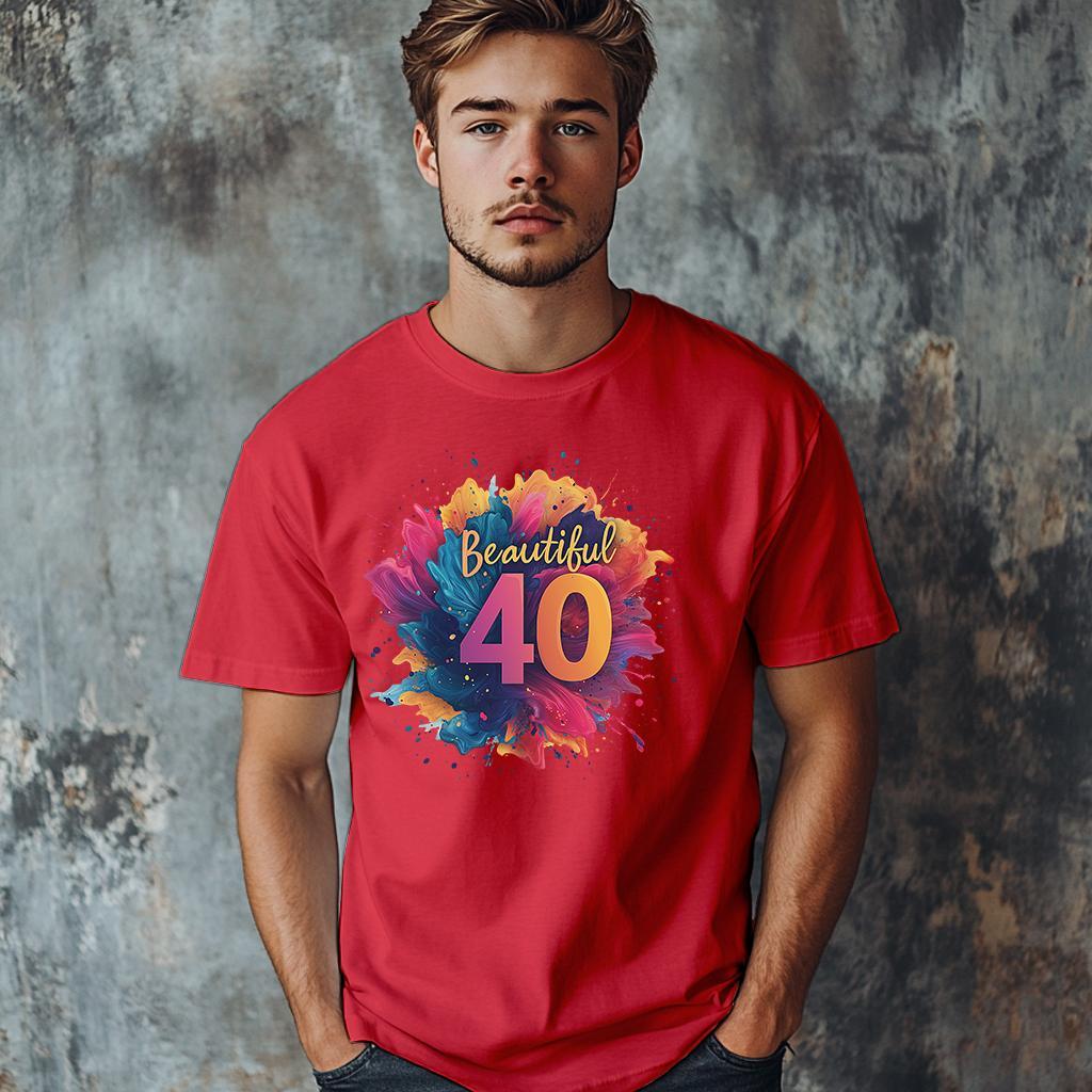 Camiseta Majica sa štampanim printom Cam 901, Muška, Grimizna