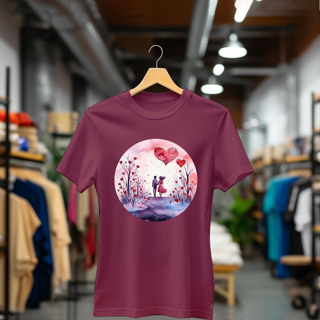 Camiseta Majica sa štampanim printom Cam 881, Ženska, Bordo