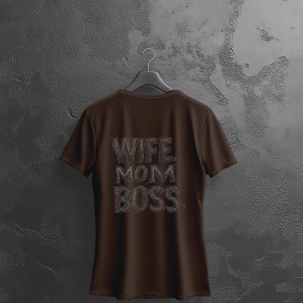 Camiseta Majica sa štampanim printom Cam 886, Ženska, Čokolada