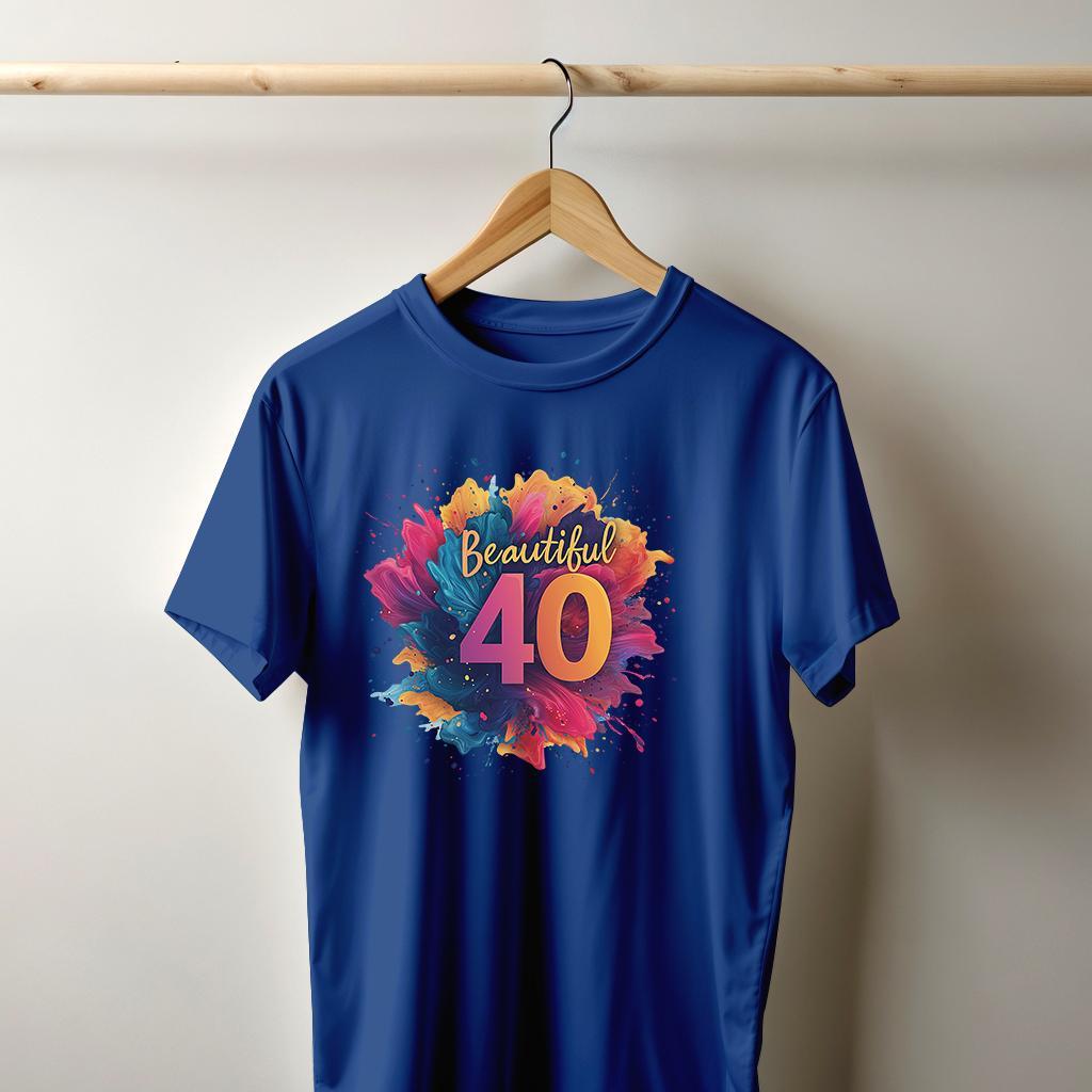 Camiseta Majica sa štampanim printom Cam 901, Muška, Borovnica