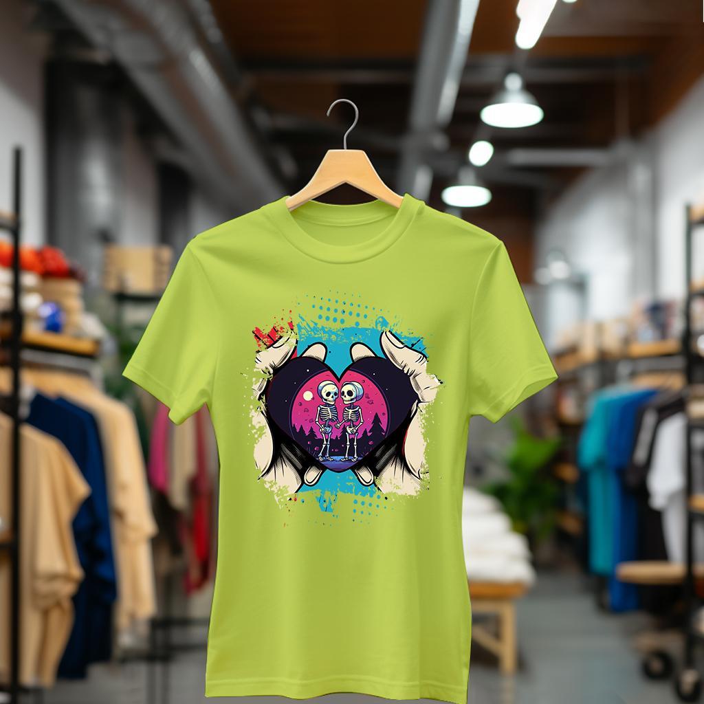 Camiseta Majica sa štampanim printom Cam 878, Ženska, Limeta