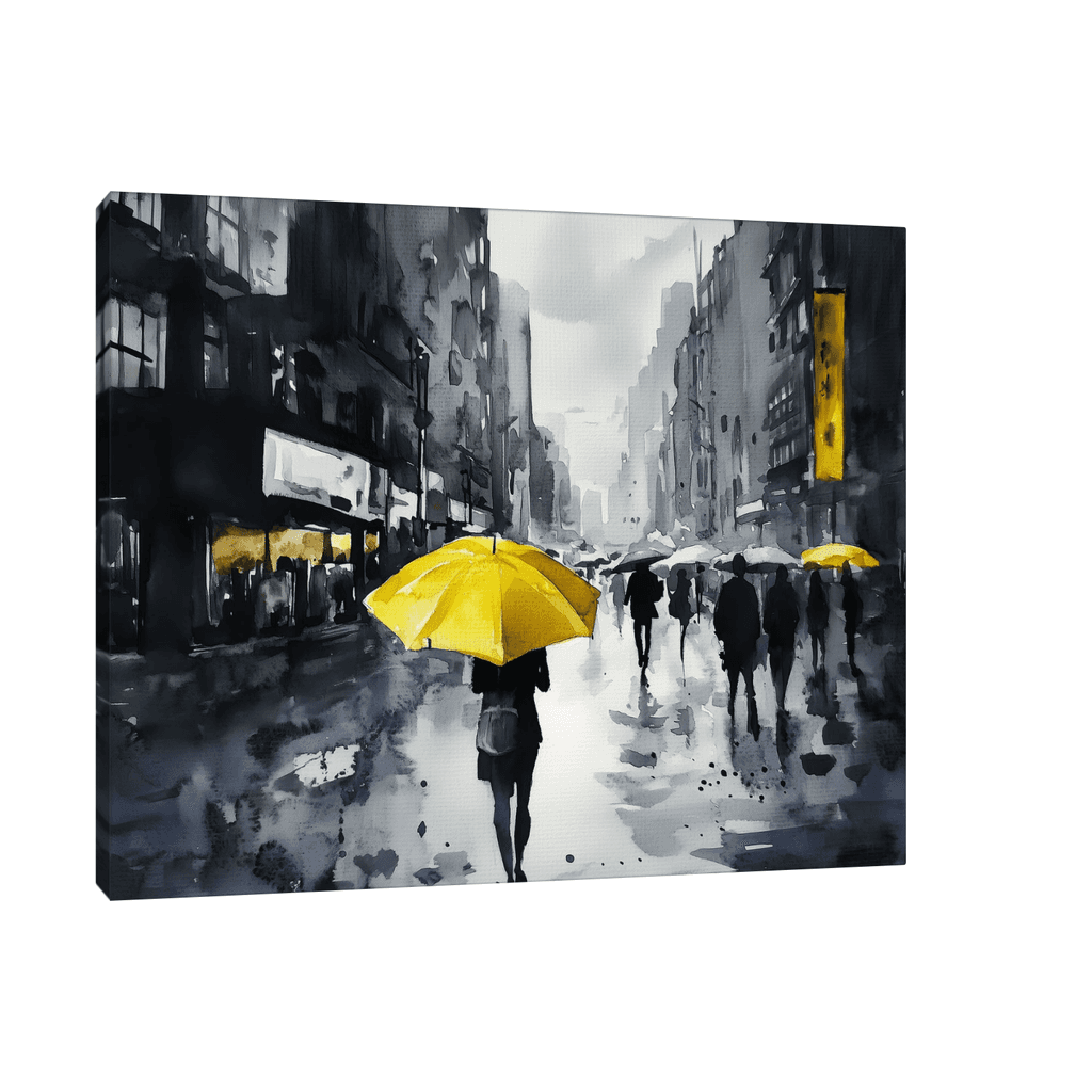 Canvas Slika na platnu Žuti kišobran, Bez rama, 150 x 120  cm