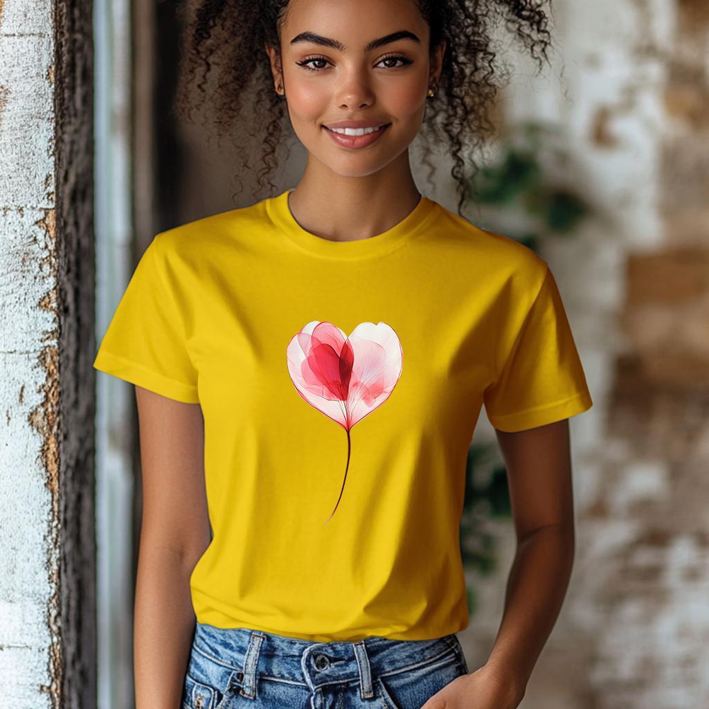 Camiseta Majica sa štampanim printom Cam 874, Ženska, Zlatne boje