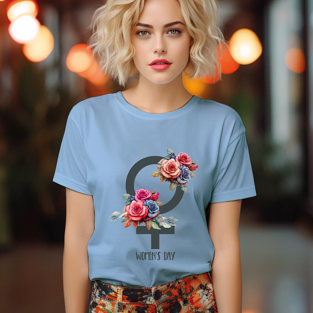 Camiseta Majica sa štampanim printom Cam 898, Ženska, Cijan