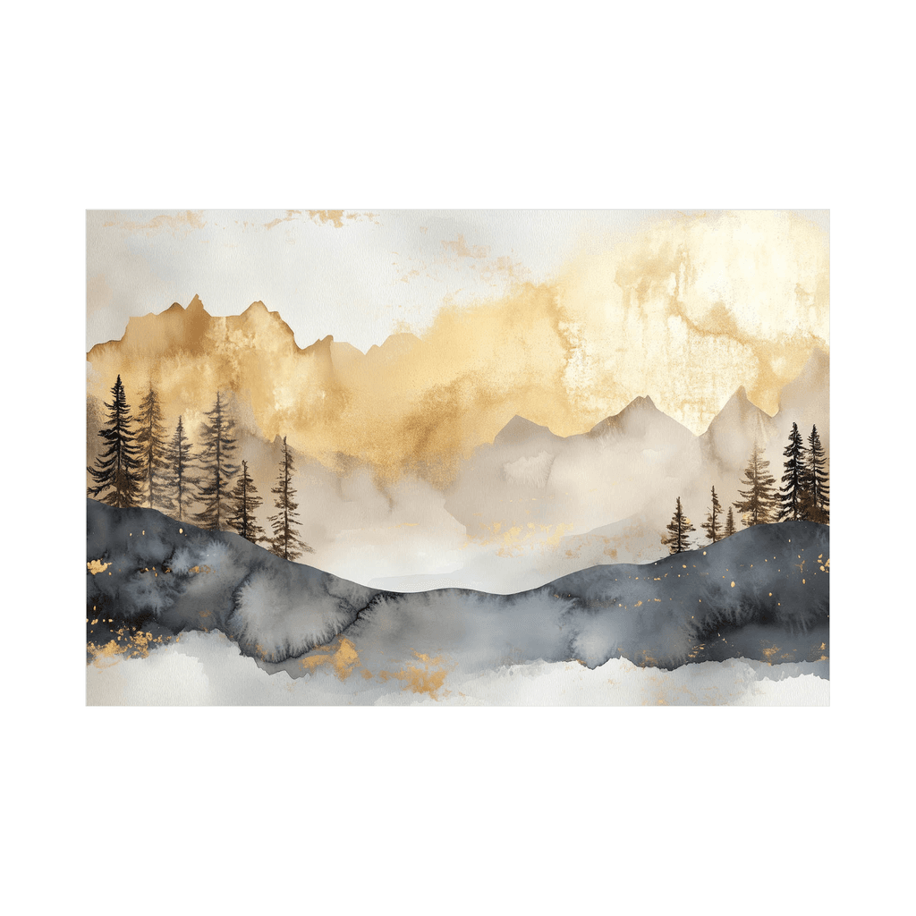 Canvas Slika na platnu Zlatna planina, Akvarel, 120 x 80 cm