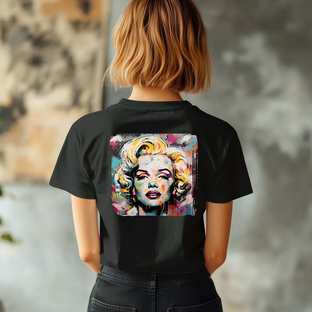 Camiseta Majica sa štampanim printom Cam 893, Ženska, Crna