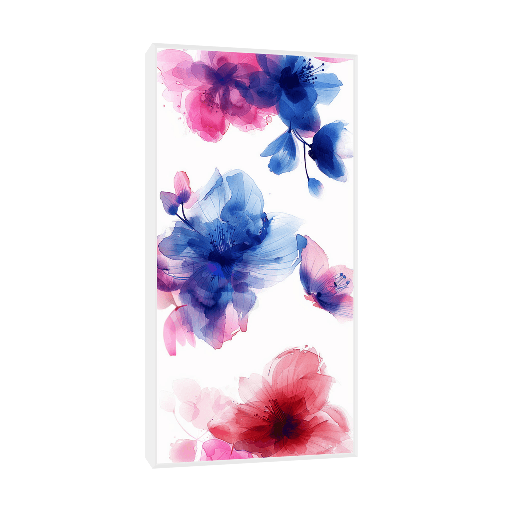 Canvas Slika na platnu Ljubičasto cveće, Sa ramom, 30 x 60 cm, Beli