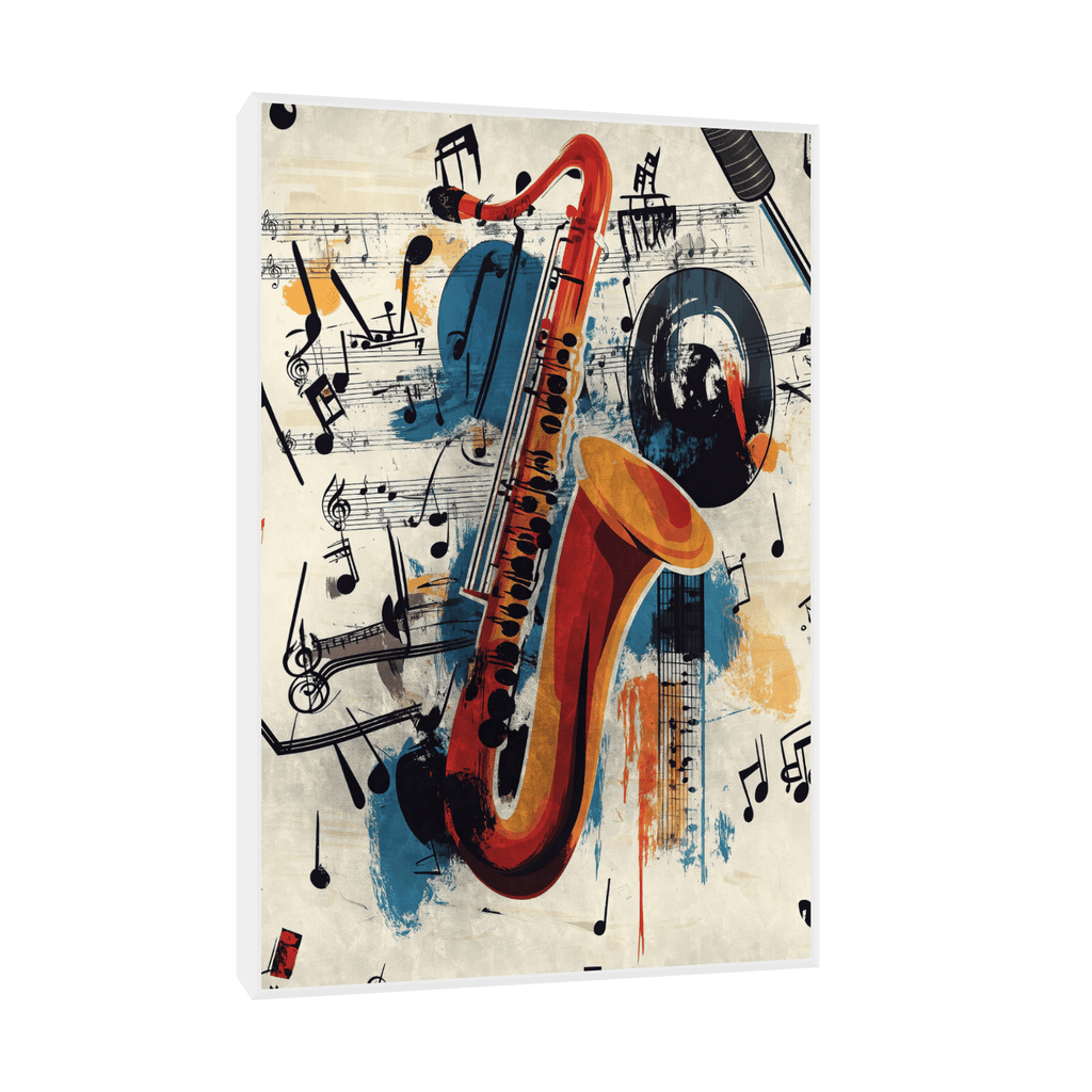 Canvas Slika na platnu Ritam, 40x60cm, Sa ramom, Beli