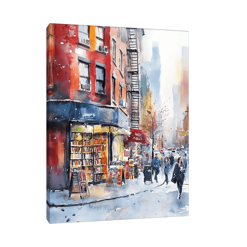 Canvas Slika na platnu Njujork akvarel, Bez rama, 40 x 50 cm