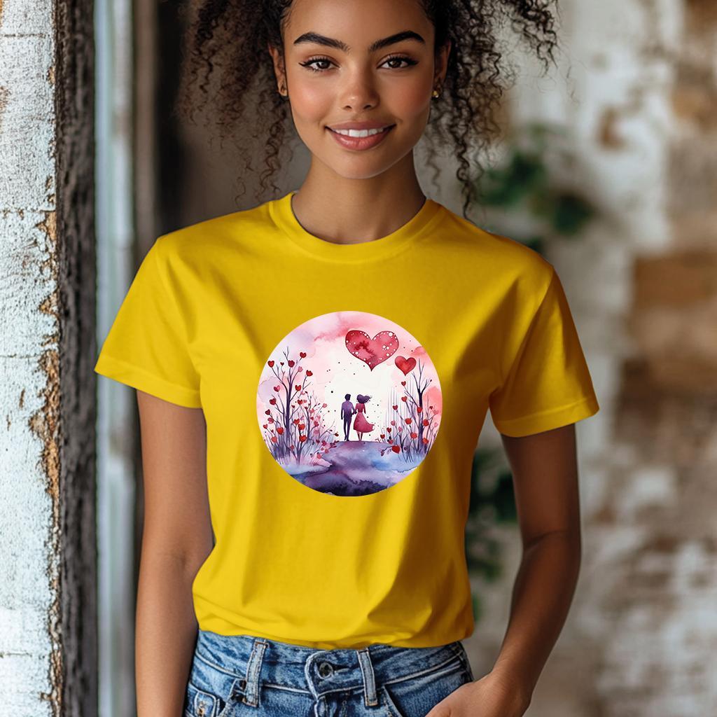 Camiseta Majica sa štampanim printom Cam 881, Ženska, Zlatne boje