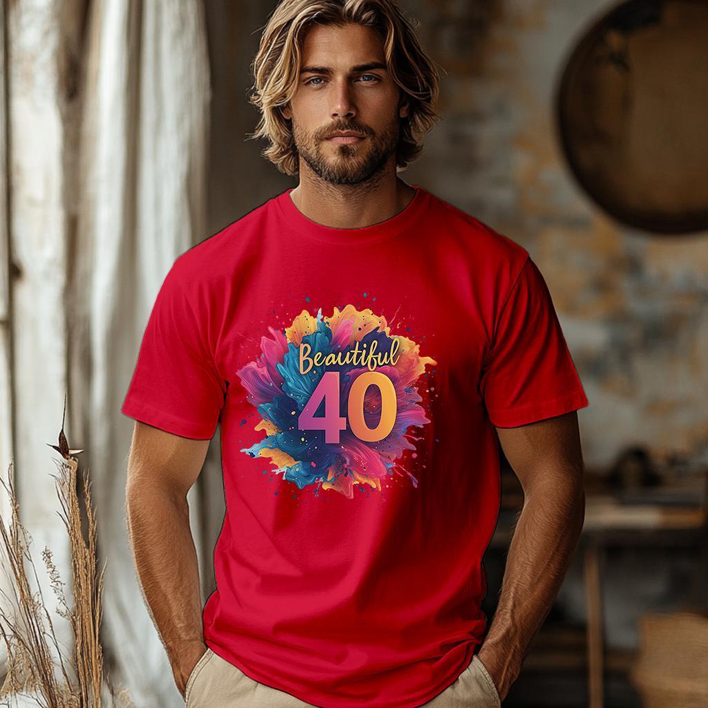 Camiseta Majica sa štampanim printom Cam 901, Muška, Crvena