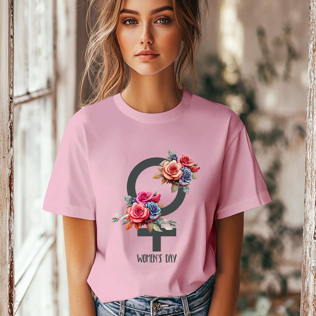 Camiseta Majica sa štampanim printom Cam 898, Ženska, Roze