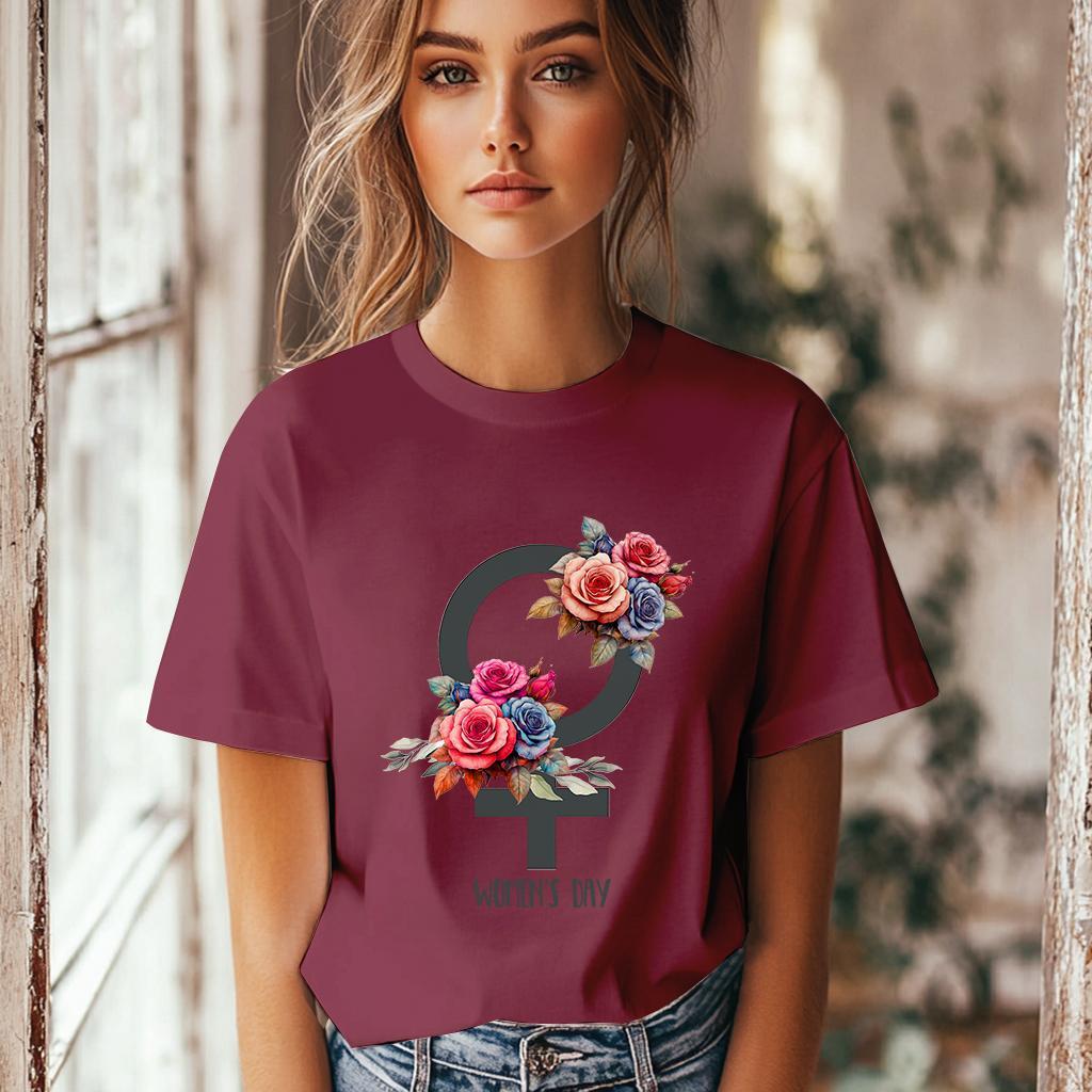 Camiseta Majica sa štampanim printom Cam 898, Ženska, Bordo