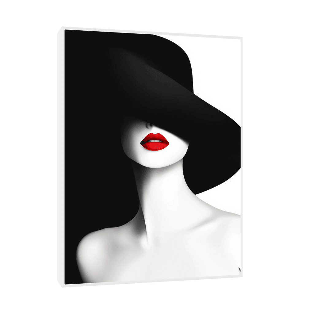 Canvas Slika na platnu Crveni karmin 75x100cm, Sa ramom, Beli