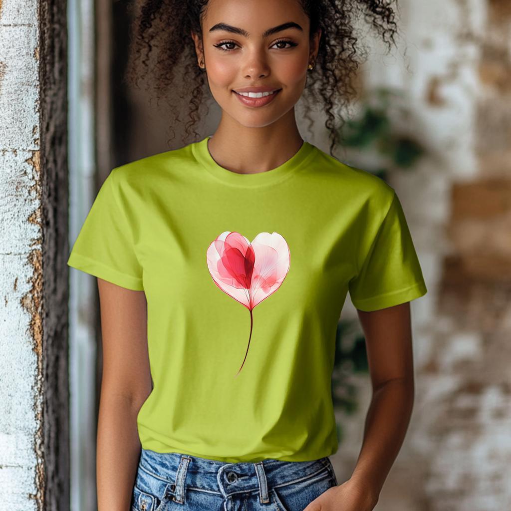 Camiseta Majica sa štampanim printom Cam 874, Ženska, Limeta