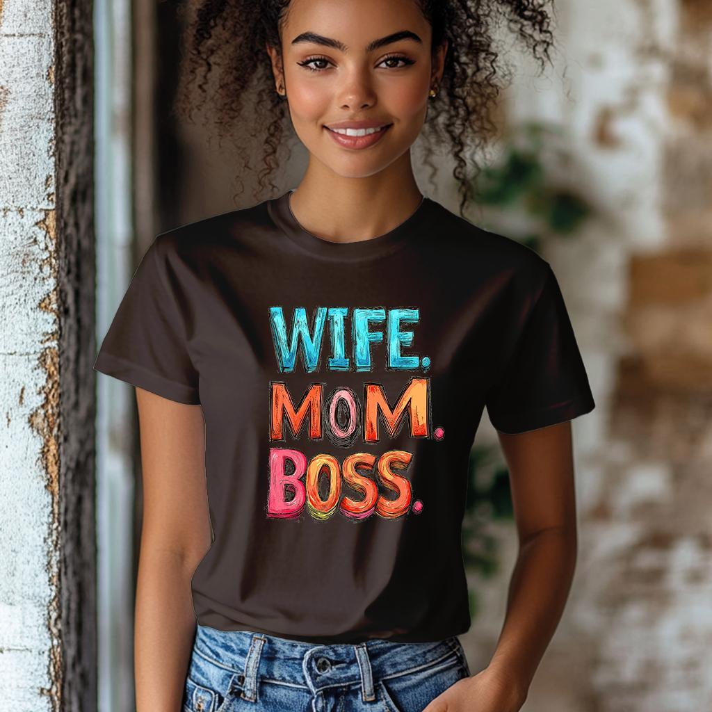 Camiseta Majica sa štampanim printom Cam 883, Ženska, Čokolada