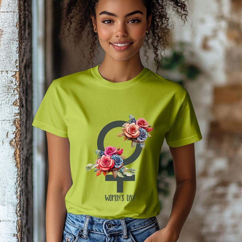 Camiseta Majica sa štampanim printom Cam 898, Ženska, Limeta