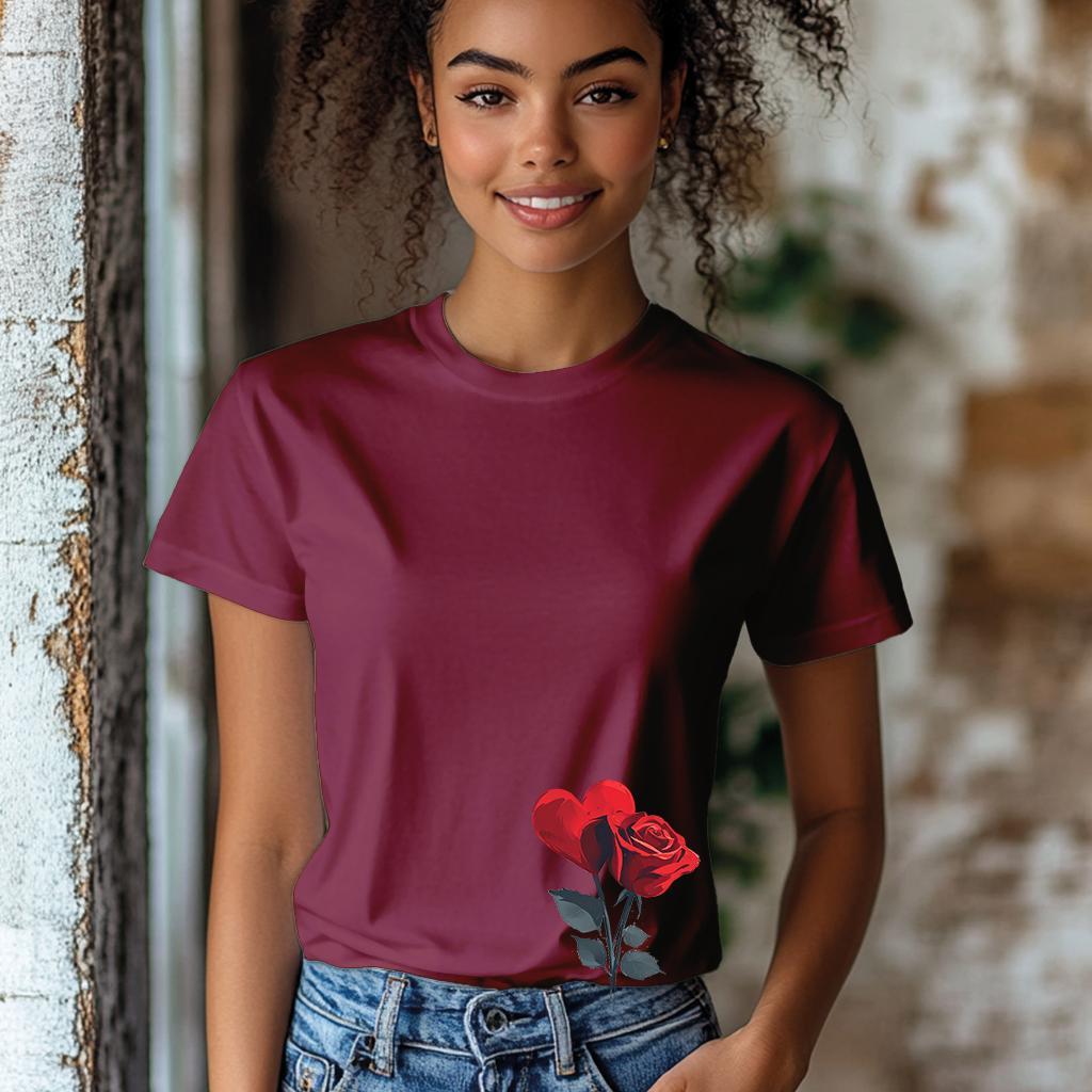 Camiseta Majica sa štampanim printom Cam 880, Ženska, Bordo