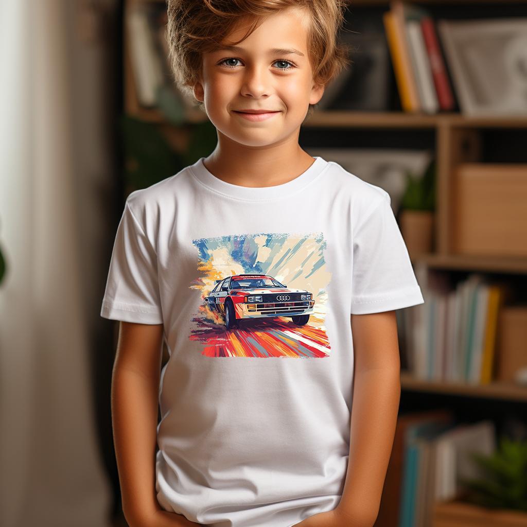 Camiseta Majica sa štampanim printom Cam 844, Dečija, Bela