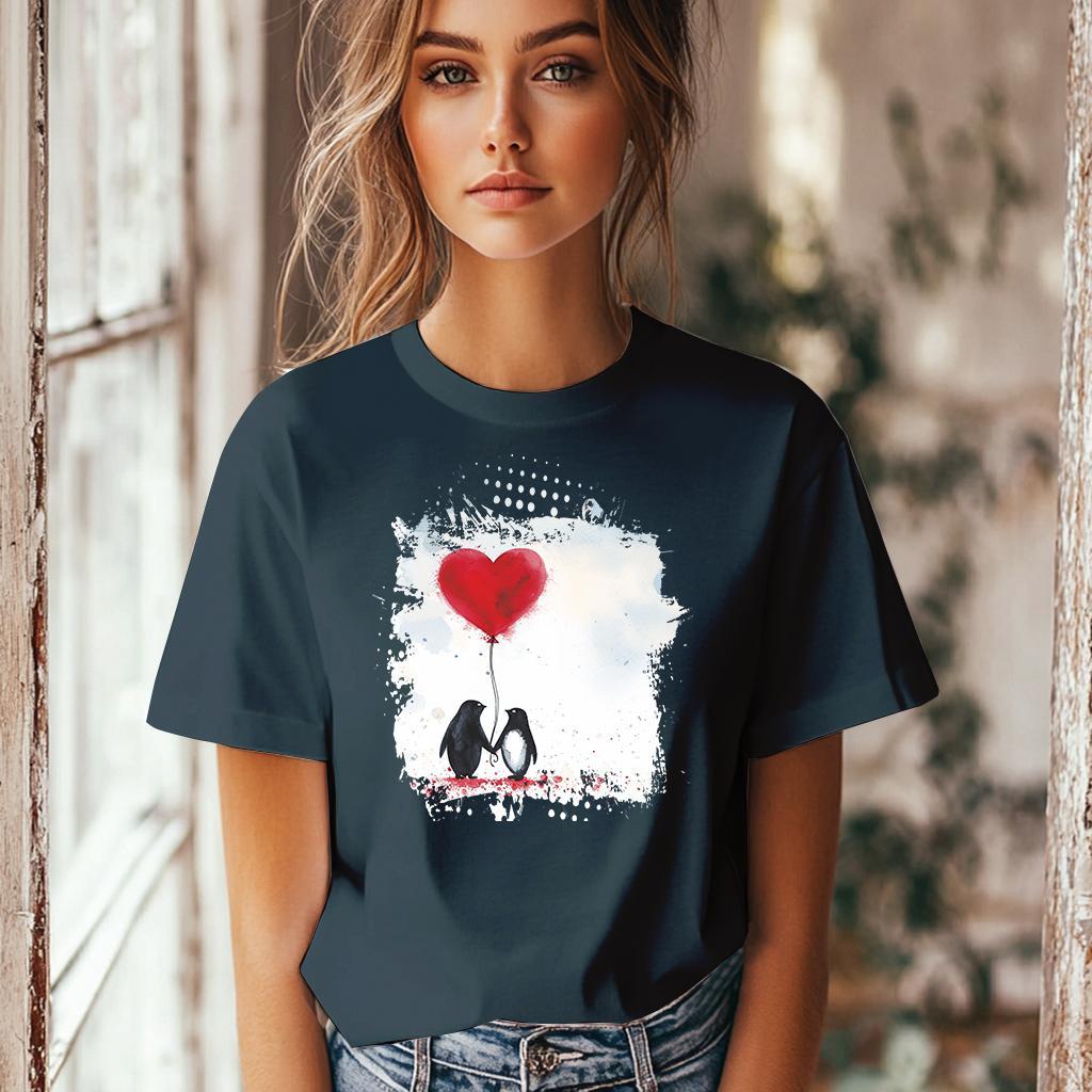 Camiseta Majica sa štampanim printom Cam 879, Ženska, Teget