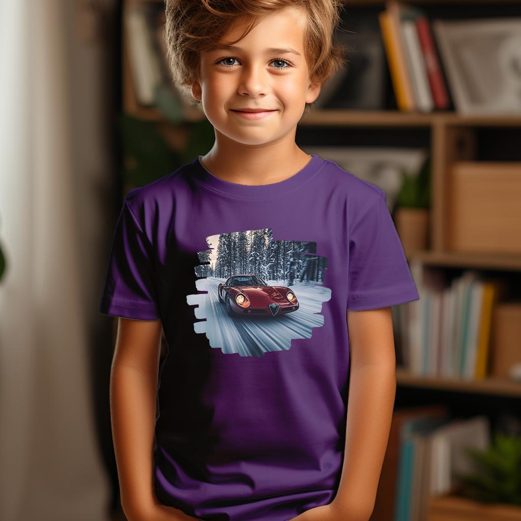 Camiseta Majica sa štampanim printom Cam 847, Dečija, Patlidžan