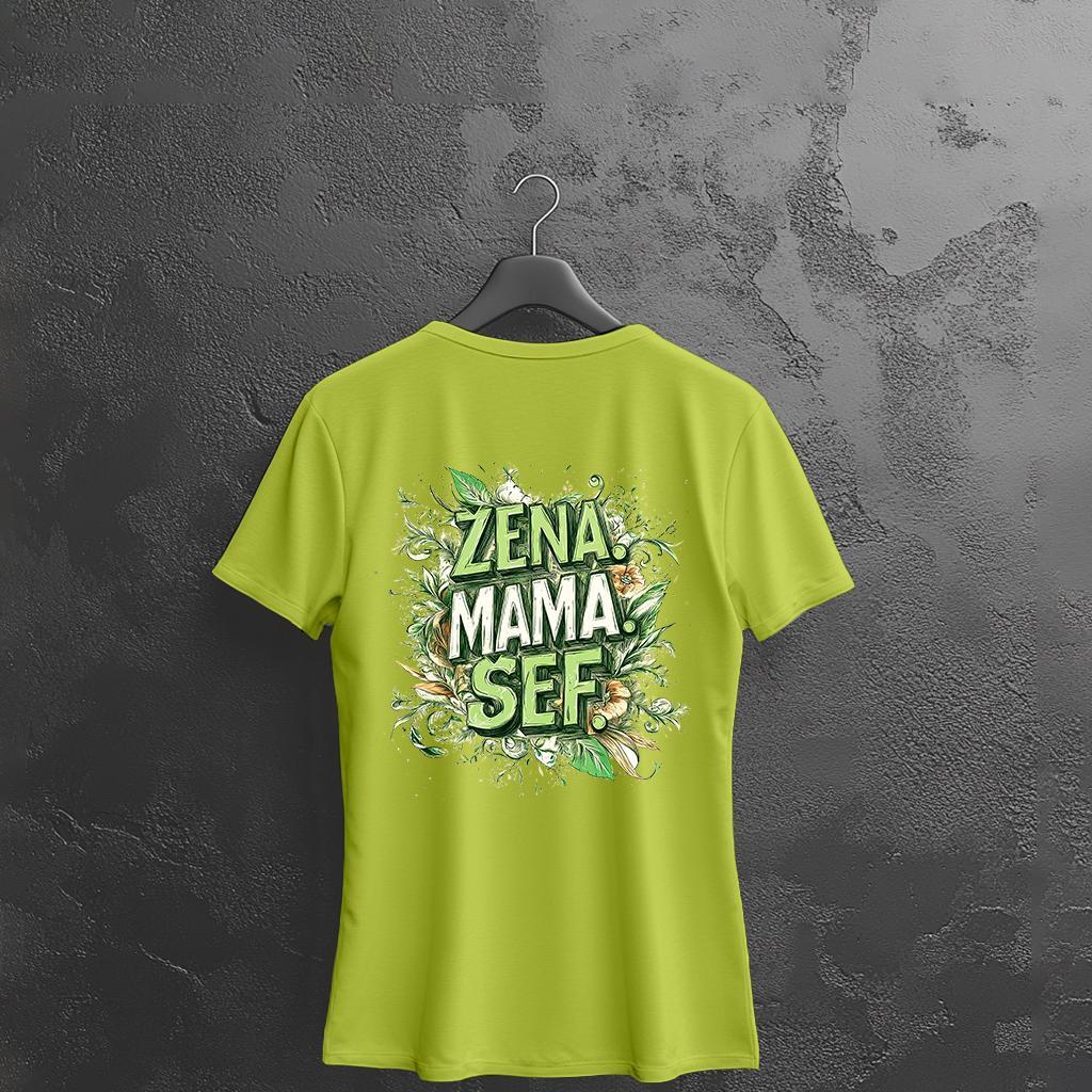 Camiseta Majica sa štampanim printom Cam 887, Ženska, Limeta