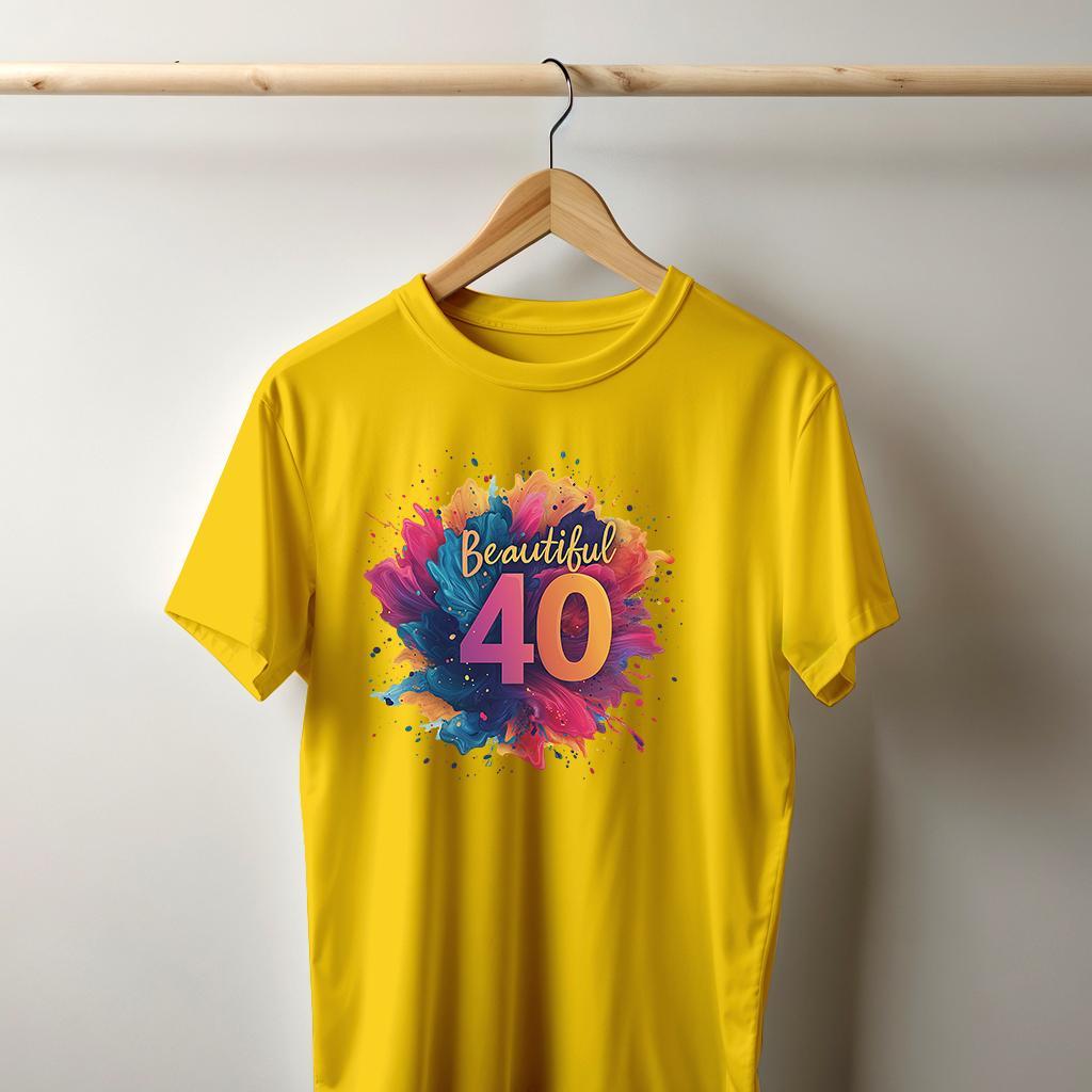 Camiseta Majica sa štampanim printom Cam 901, Muška, Zlatne boje