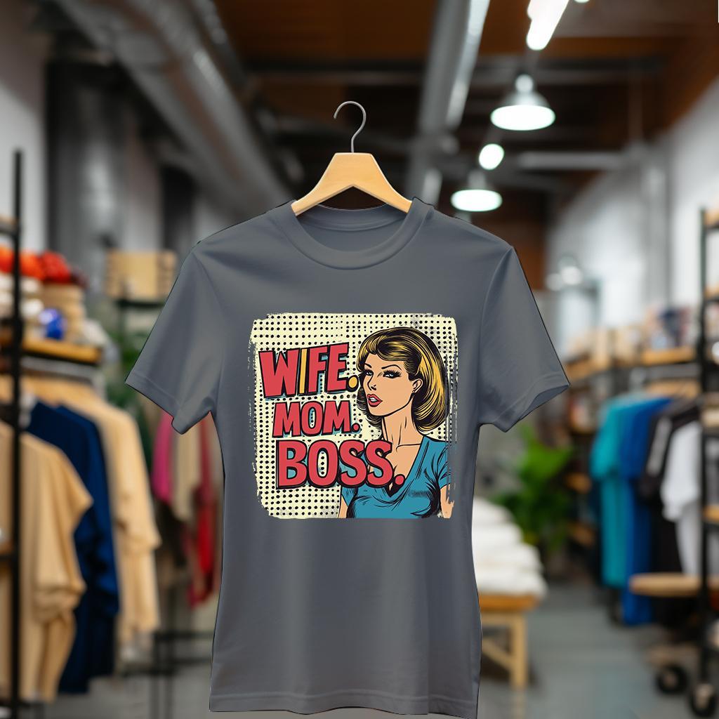 Camiseta Majica sa štampanim printom Cam 884, Ženska, Tamnosiva