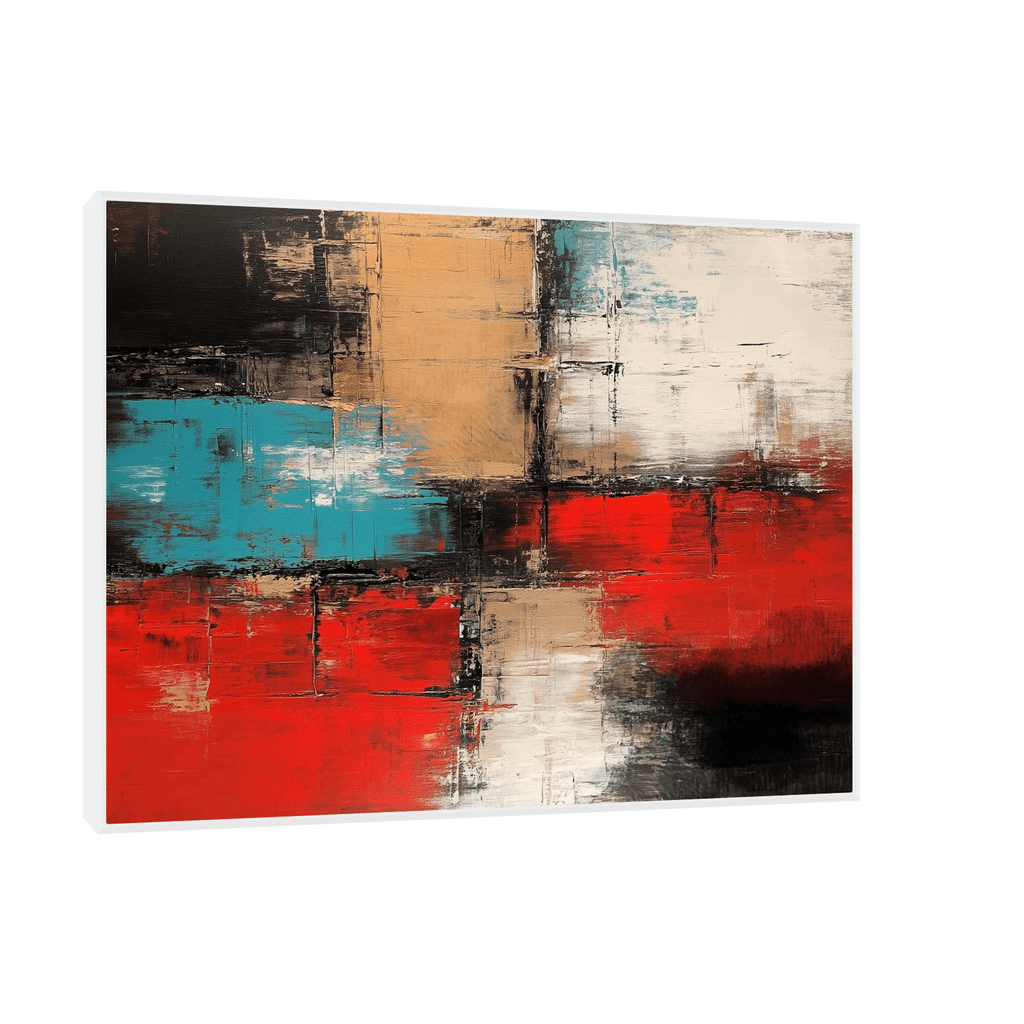 Canvas Slika na platnu Prostori i boje, Sa ramom, 100 x 75 cm, Crni