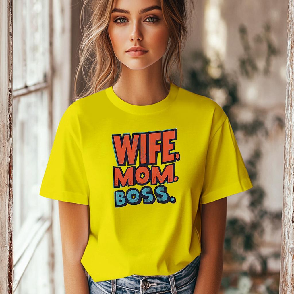 Camiseta Majica sa štampanim printom Cam 885, Ženska, Žuta