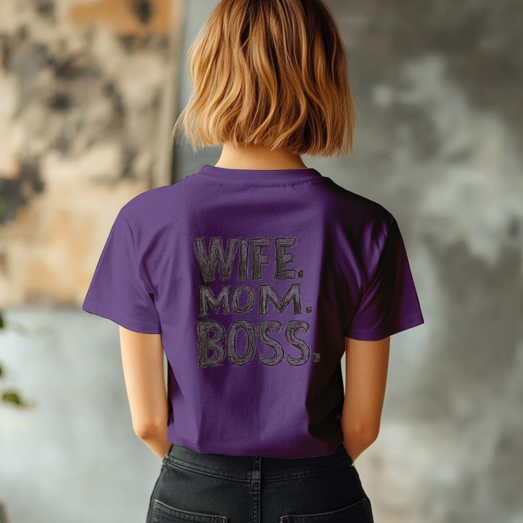 Camiseta Majica sa štampanim printom Cam 886, Ženska, Patlidžan