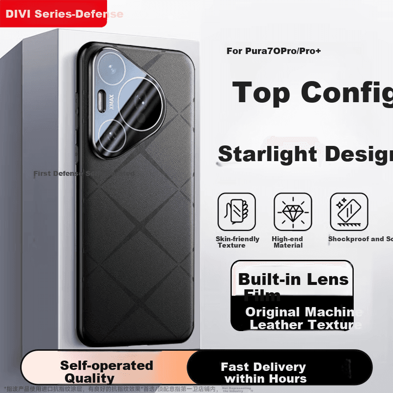 Divi Maska za mobilni telefon Huawei Pura 70 Pro / Huawei P70 Pro+, Crna