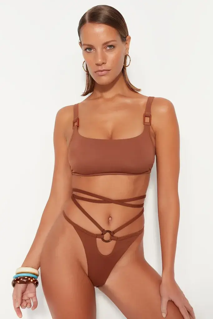 Trendyol Milla Ženski donji deo kupaćeg TBESS23BA00179, Braon