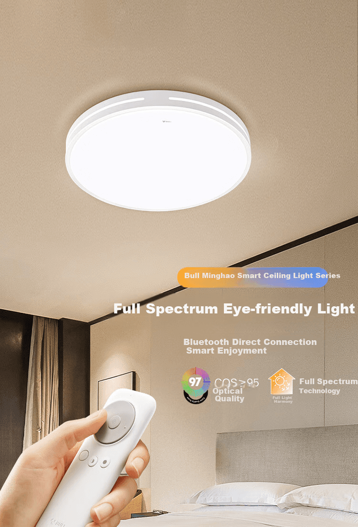 Bull Plafonska lampa LED Minghao, 48 W, Ra97, Bela