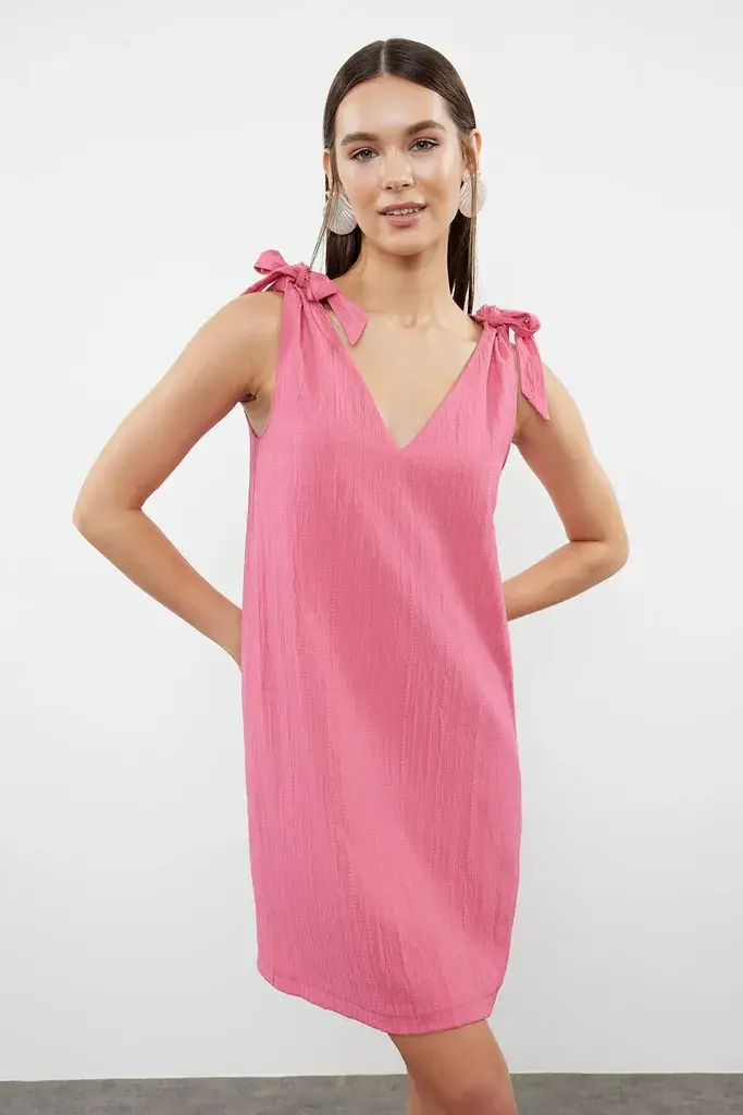 Trendyol Milla Ženska haljina Tbess23El00108, Roze