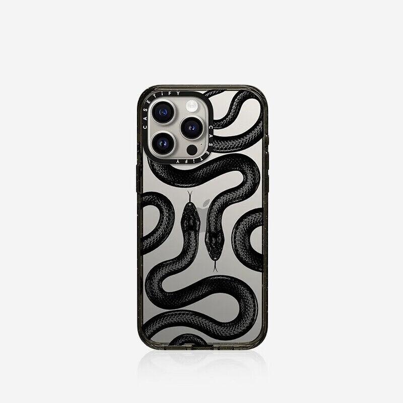 Casetify Maska za mobilni telefon iPhone 15 Pro, Providno-crna