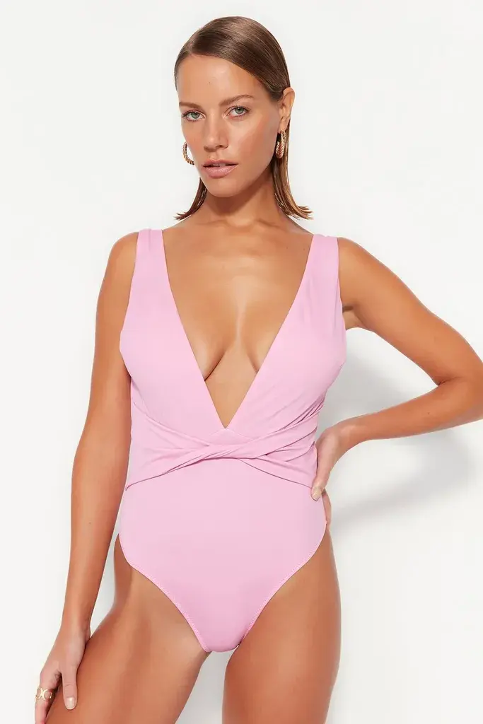 Trendyol Milla Ženski kupaći kostim TBESS23MA00364, Roze